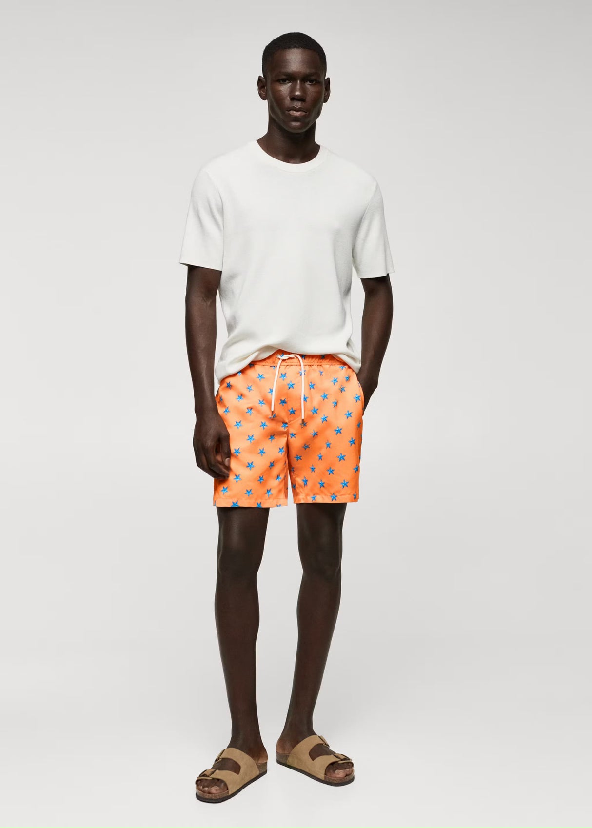 MNG Star print Swim Trunk