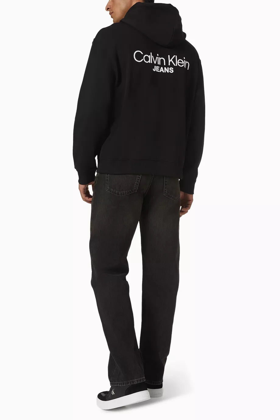 Calvin Klein Hoodie Men Logo Prited _ Black