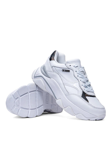Shoes Guess Sunshine White Lace Up Sneakers Women