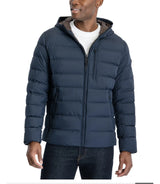Michael Kors Men’s Hooded Puffer Jacket – Navy Blue | Winter Outerwear