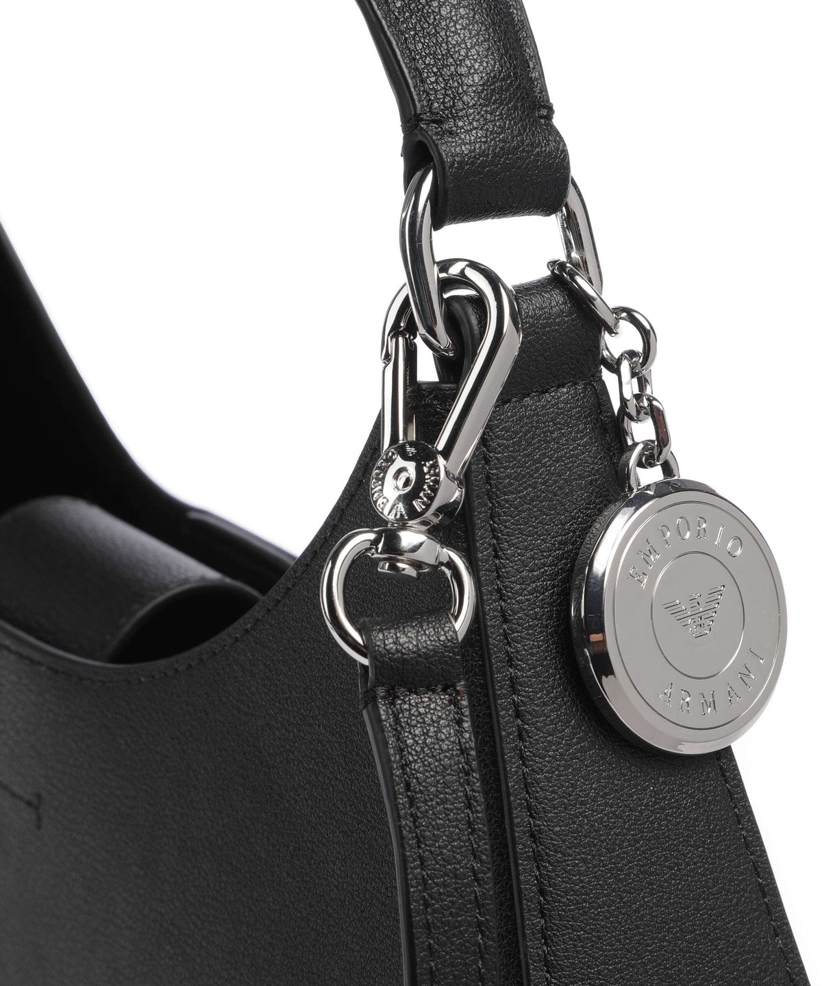 EMPORIO ARMANI micro-grain recycled leather hobo Women Bag