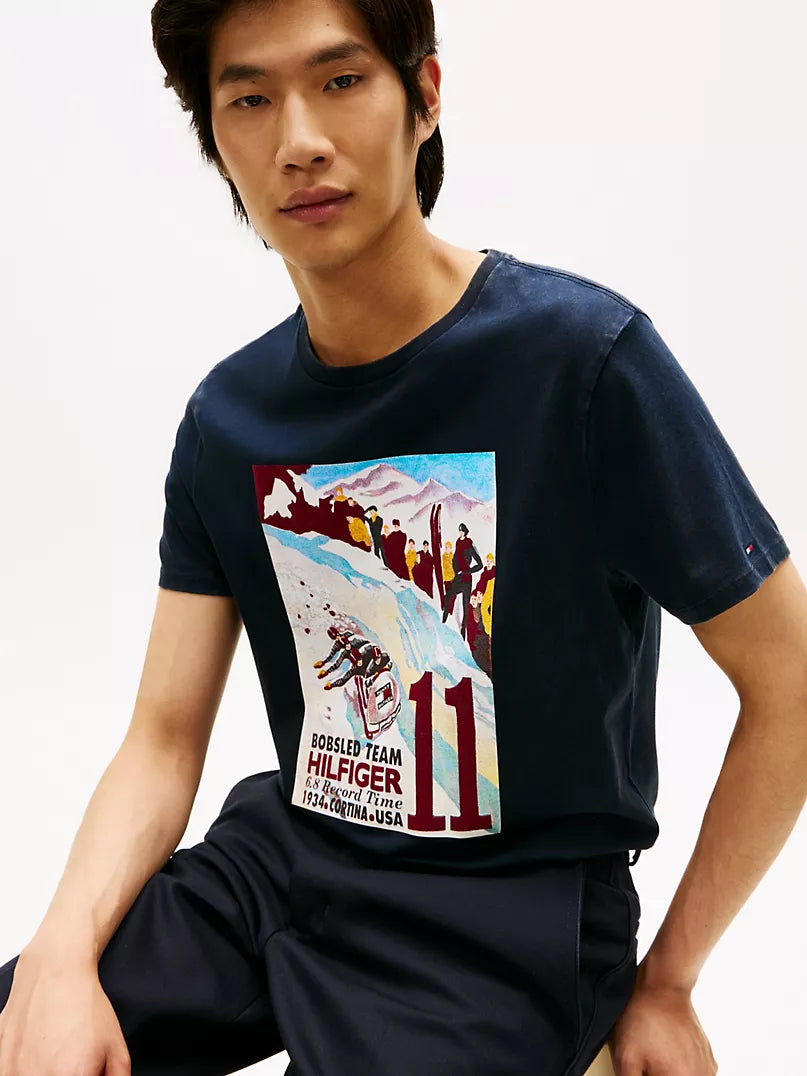 TommyHilfiger Bobsled Team Graphic T-Shirt  regular fit _ Navy