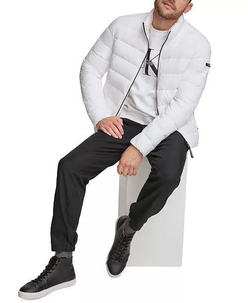 Calvin Klein Men Lightweight Puffer Jacket –White