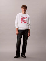 Calvin Klein Sweatshirt Logo Printed Men _ Off white