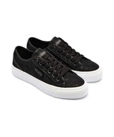 Guess Women’s Black Monogram Lace-Up Sneakers