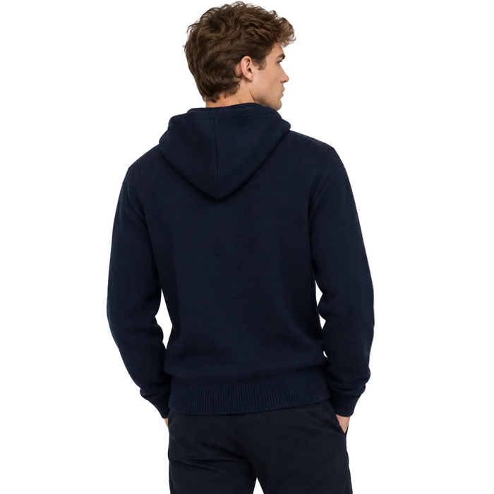 LACOSTE Full Zip Fleece Sweater Wool Men _ Navy
