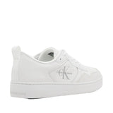 Calvin Klein Jeans Debossed-Logo Leather Trainers _ White