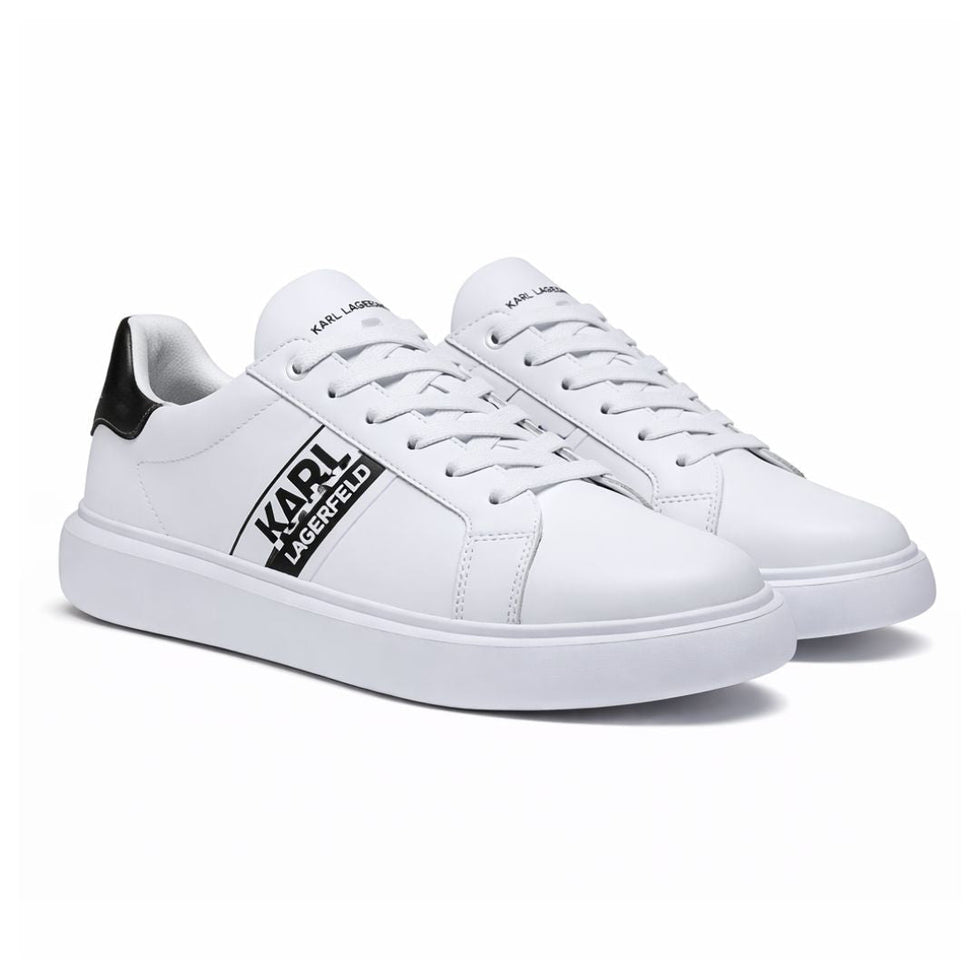KARL LAGERFELD PARIS Logo Leather Low-Top Sneakers Men