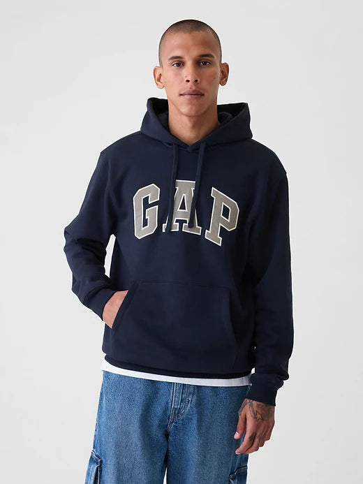 GAP Men’s Logo Fleece Hoodie – Navy