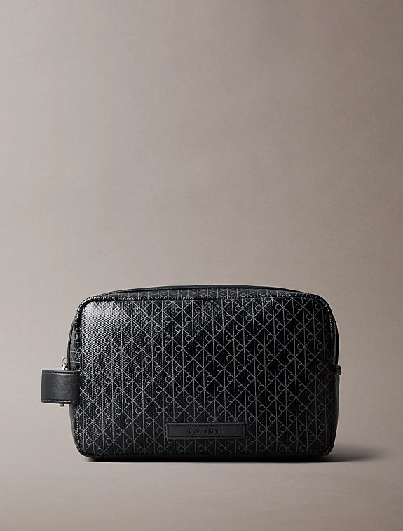 Calvin klein Allover Monogram Logo Zip Dopp Kit bag
