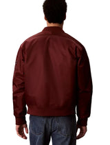 Calvin klein Nylon Bomber Jacket _ Brick red