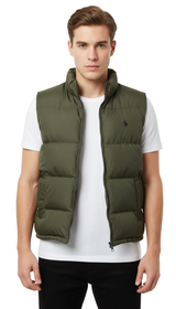 U.S POLO  Olive QUILTED  Men's VEST