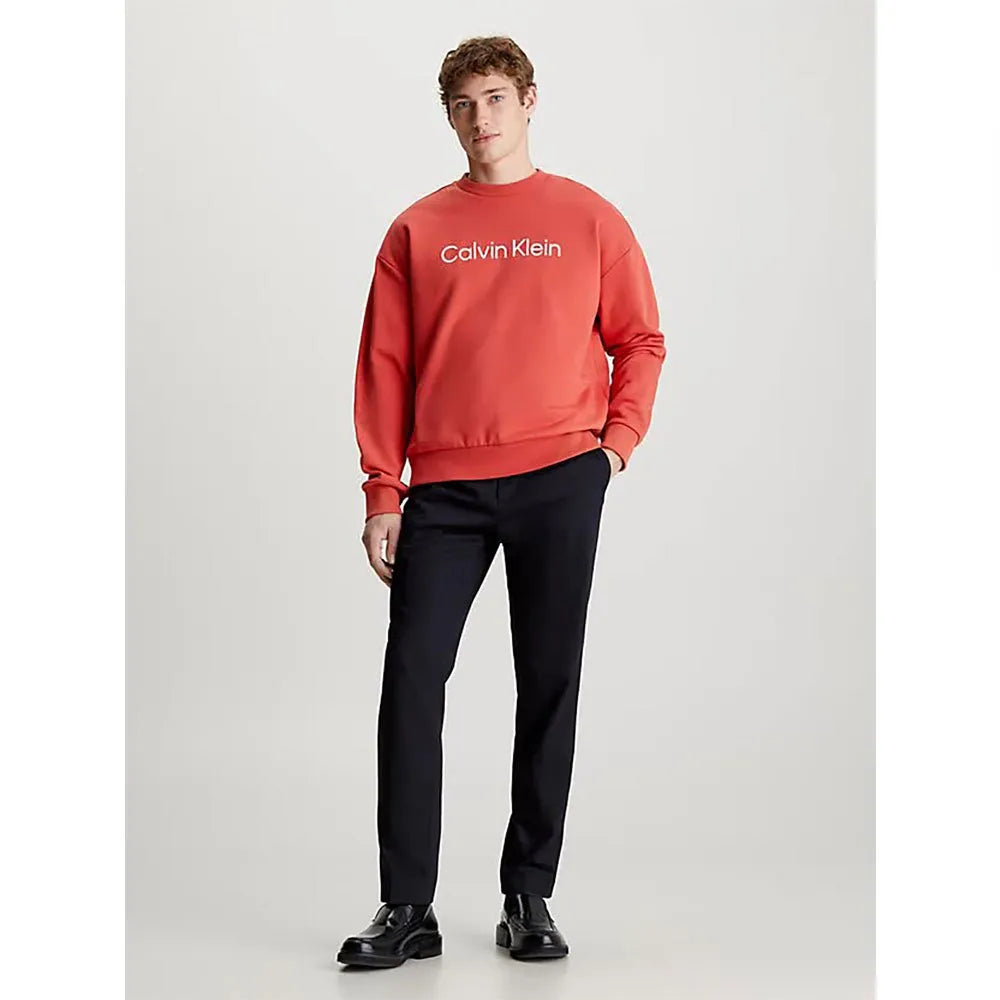 Calvin Klein Sweatshirt Logo Printed Men _ Orange