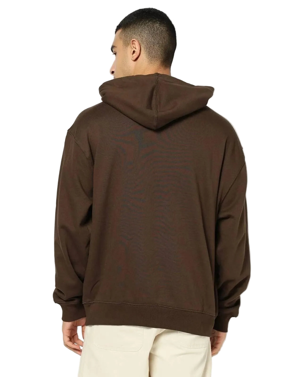 GAP Men’s Logo Drop-Shoulder Hooded Neck Hoodie – Brown