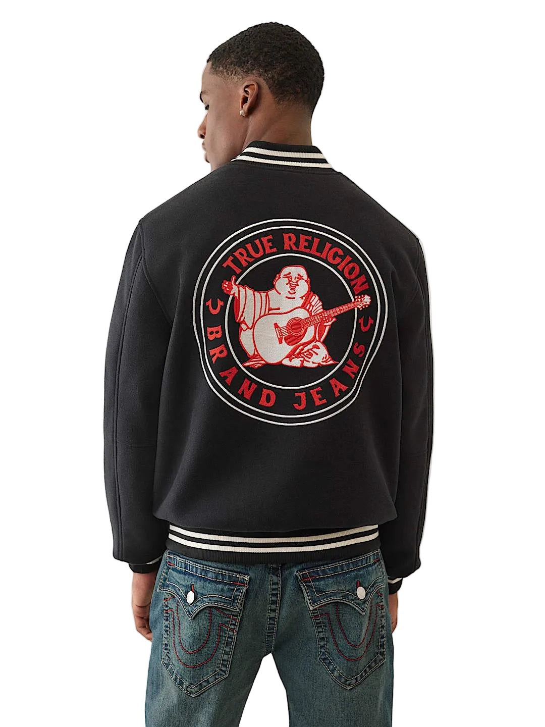 True Religion western wool varsity Men jacket _ Black