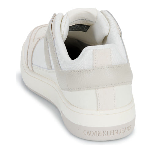 Calvin Klein Jeans Basket Cup Low Laceup  sneakers in white/beige.