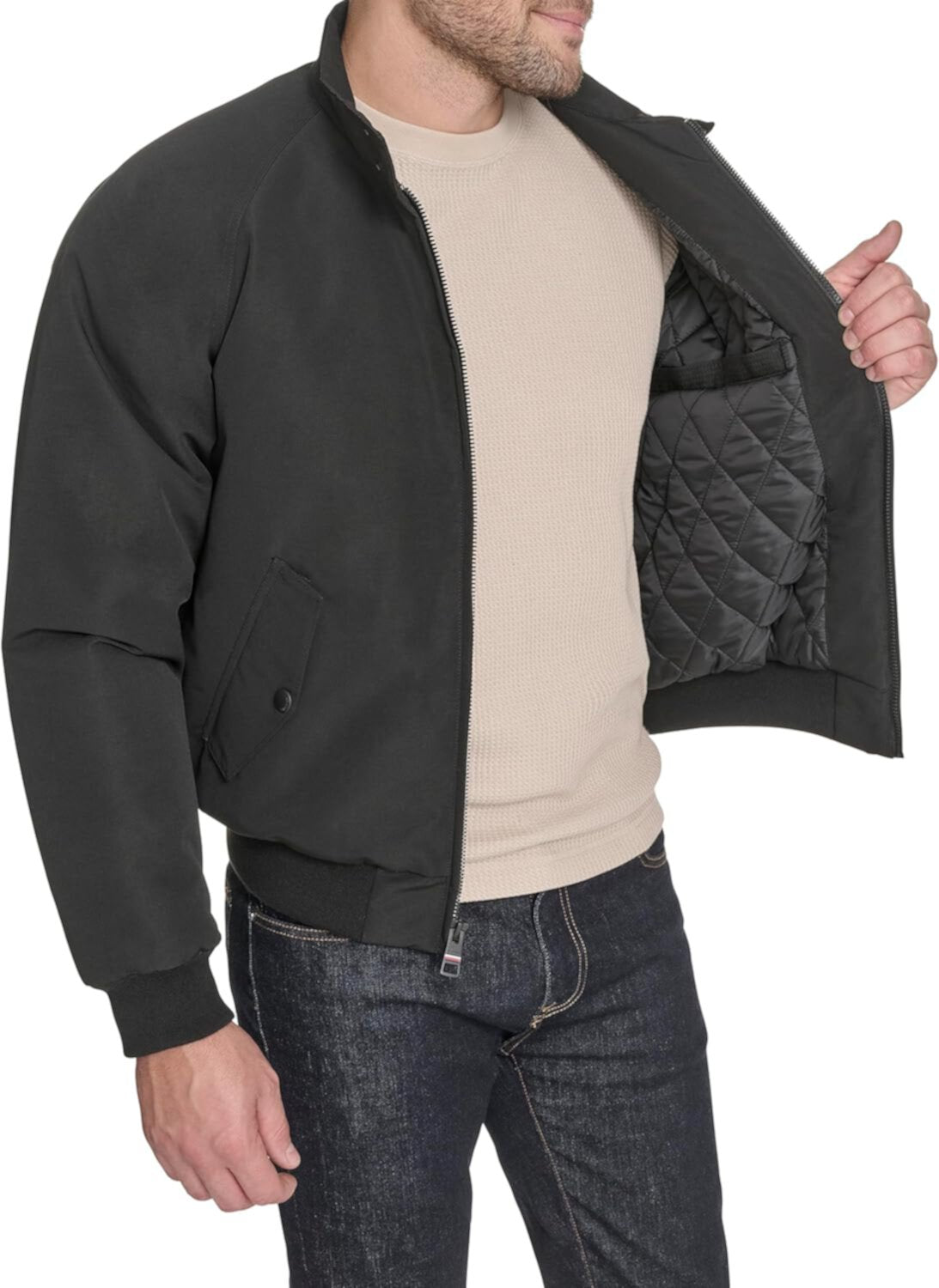 Tommy Hilfiger  textile bomber  with lightweight Men Jacket_ Black