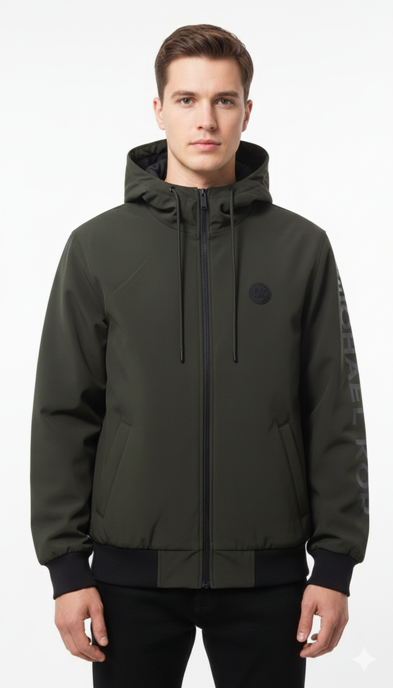 Michael Kors Men Hooded  Jacket – Olive | Winter Outerwear