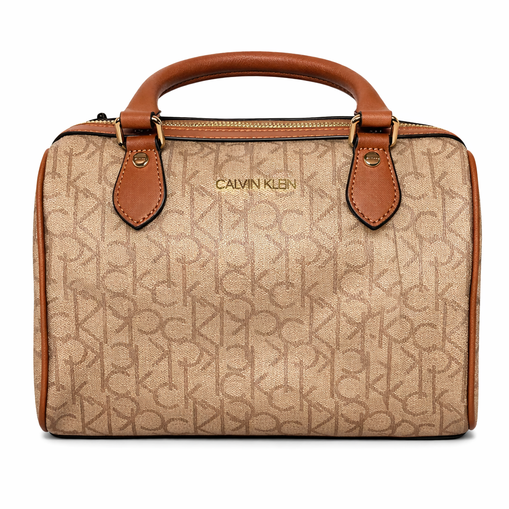 Calvin Klein Hudson monogram satchel bag.