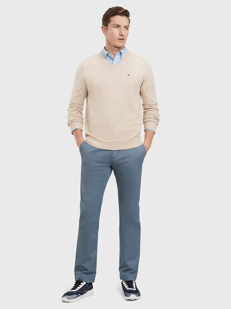 Tommy Hilfiger  V Neck jumper Men _ Beige