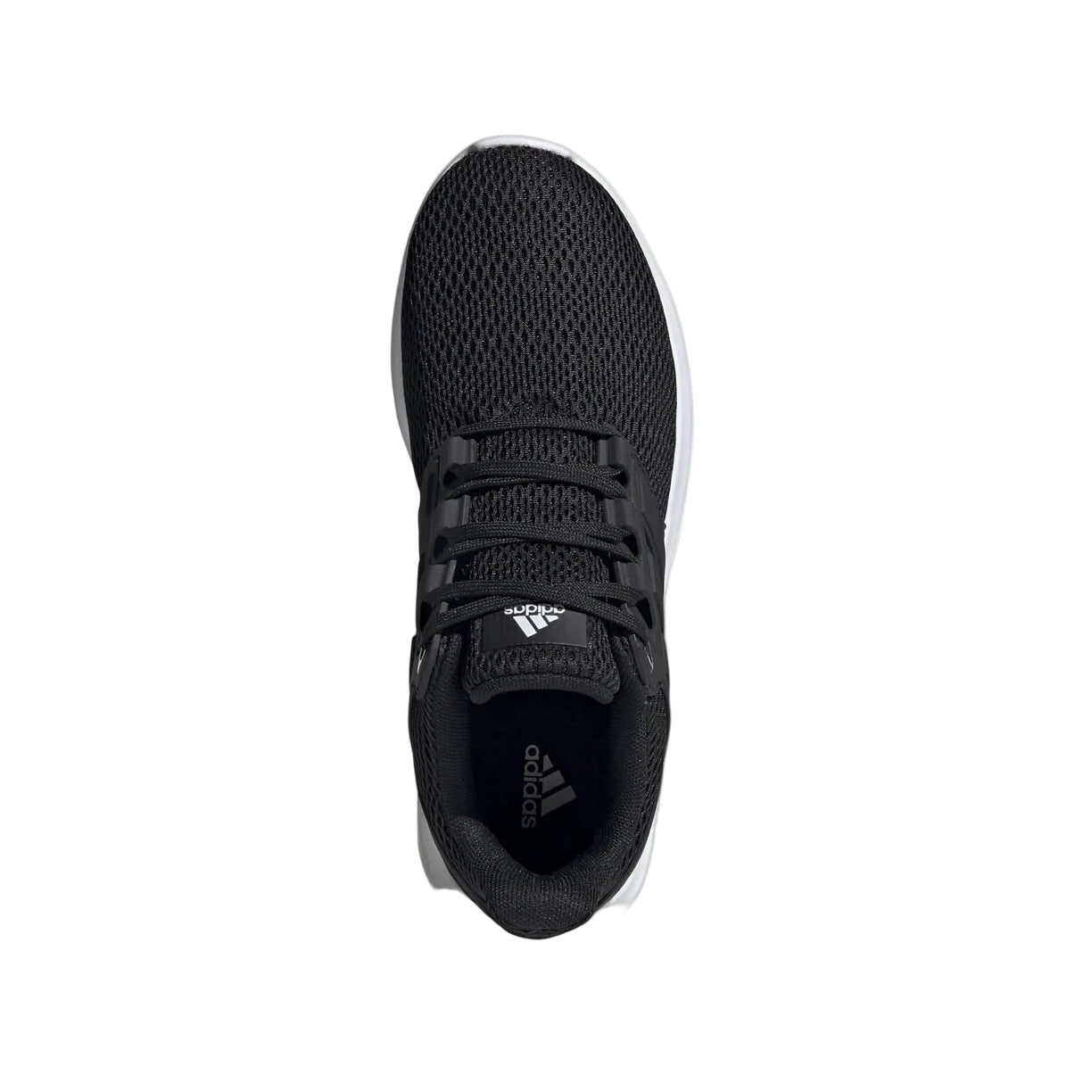 Adidas Ultimashow running shoe in black with a white midsole.