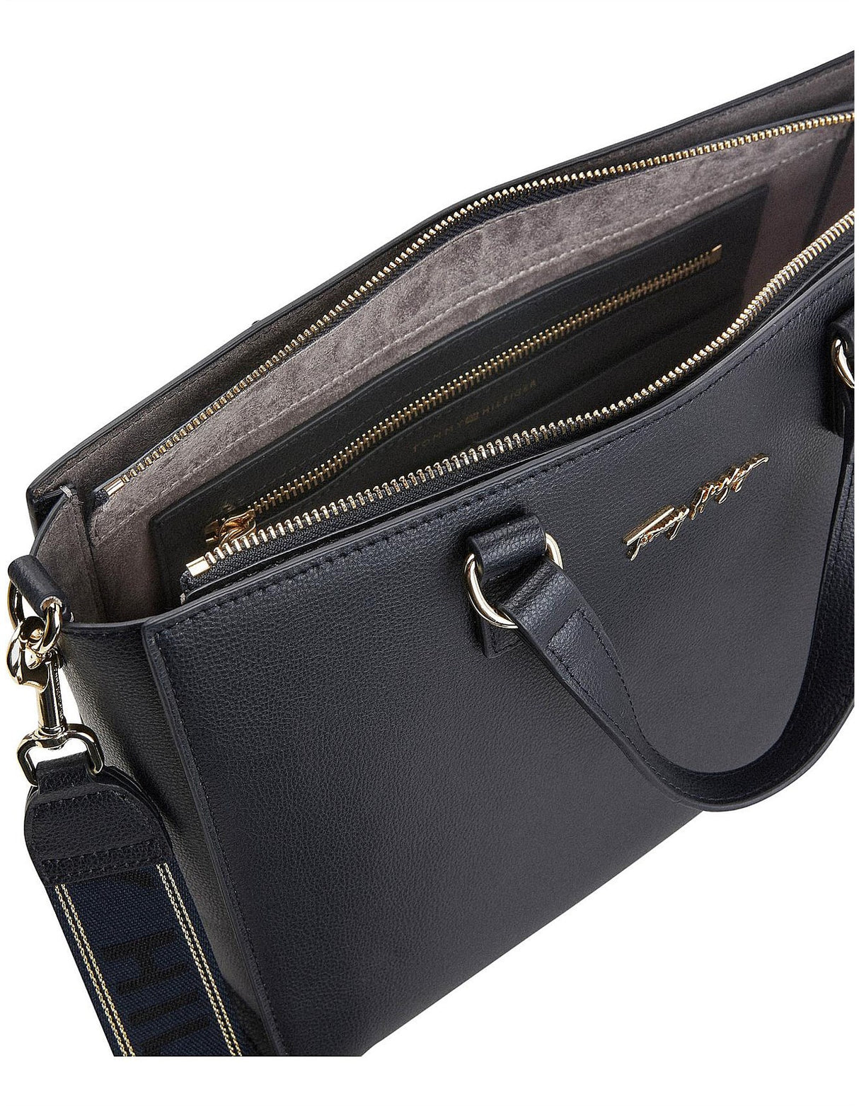 Tommy Hilfiger Structured Satchel for Women – Black