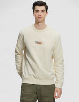 Guess Sweatshirt Logo Printed Men _ Off White