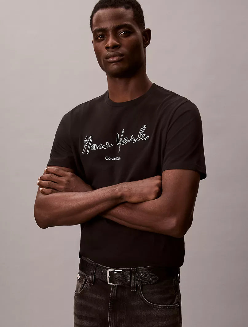 Short Sleeve  Calvin Klein New York Logo Graphic Classic T-shirt