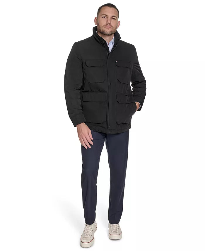 TOMMY HLFIGER military-style Men jacket _ Black