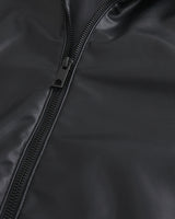 Hollister Black Faux Leather Hooded Jacket