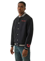 True Religion western wool varsity Men jacket _ Black