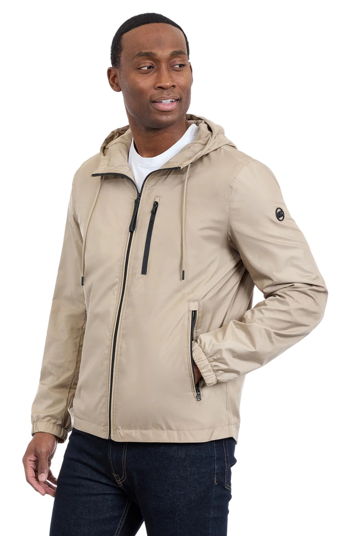 Michael Kors Windbreaker Men Hooded  Jacket – Beige