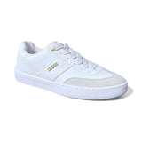 GUESS Women’s Classic White Low-Top Sneakers – Lace-Up Casual Shoes
