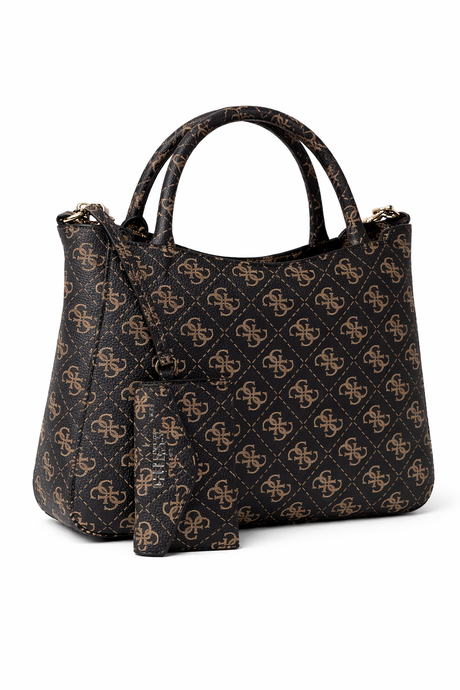 Guess Designer Monogram Satchel Purse