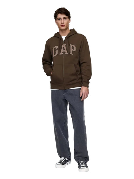 GAP Full Zip-Up Hoodie _ Brown
