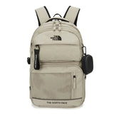 The North Face Dual Beige Backpack with Multi-Compartments
