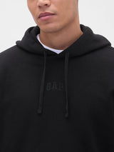 GAP Men’s Relaxed Mini-Logo Hoodie – Full Black