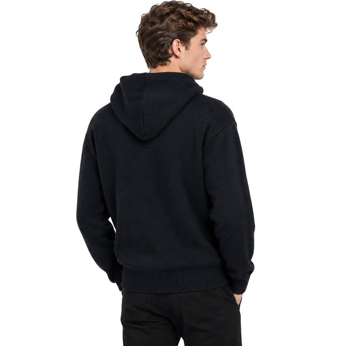 LACOSTE   Full Zip Fleece Sweater Wool Men _ Black
