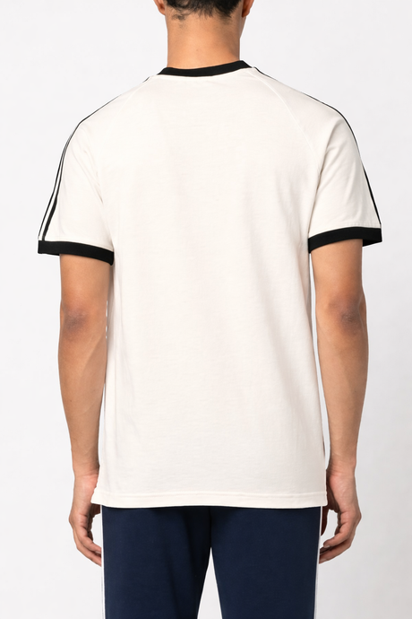 Adidas round t-shirt three stripes