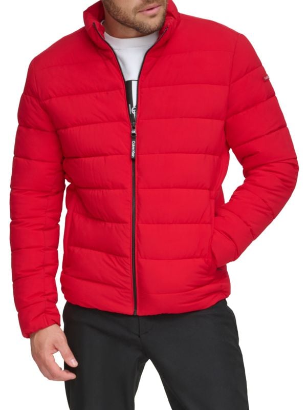 Calvin Klein Men’s Lightweight Puffer Jacket – Red