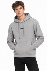 HUGO  Dapo Logo Hoodie Logo Print Men _ Grey