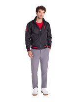 U.S. Polo Assn. Men’s Black Bomber Jacket with Red Detailing