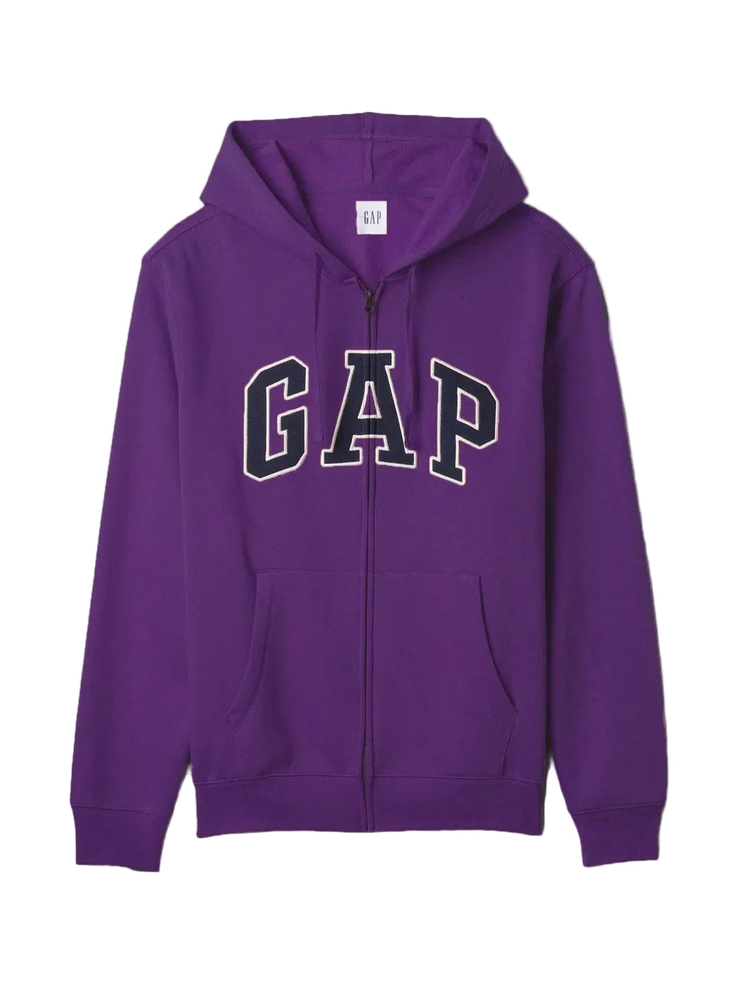 GAP Logo Relaxed Fleece Zip-Up Hoodie _ Mauve