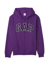 GAP Logo Relaxed Fleece Zip-Up Hoodie _ Mauve