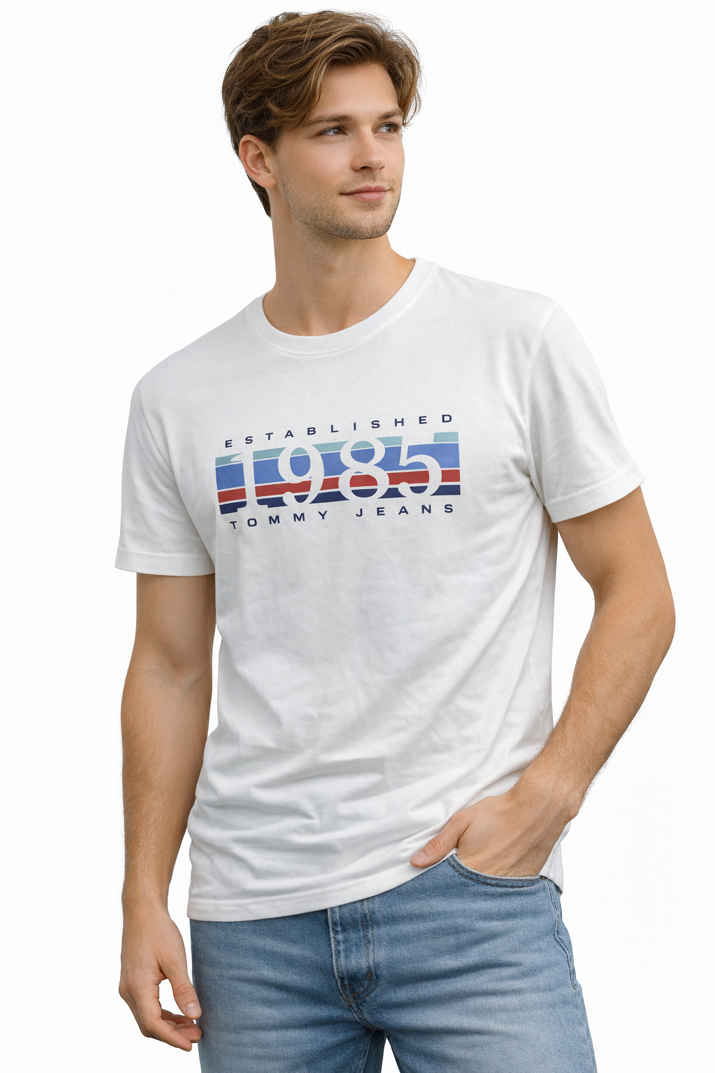 Tommy Jeans 1985 Stripe Graphic T-Shirt