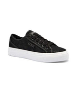 Guess Women’s Black Monogram Lace-Up Sneakers