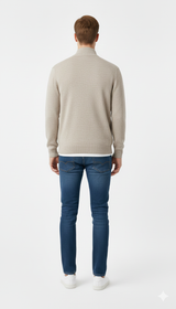 US Polo Assn Full-Zip Sweater Men _ Beige