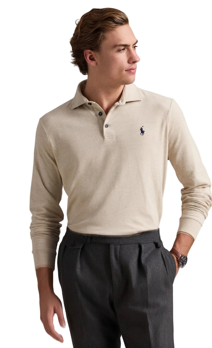 Polo Ralph Lauren LUXURY JERSEY Polo Fet T-shirt Wool _ Beige