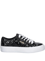 GUESS Women’s Black Patent Monogram Lace-Up Sneakers
