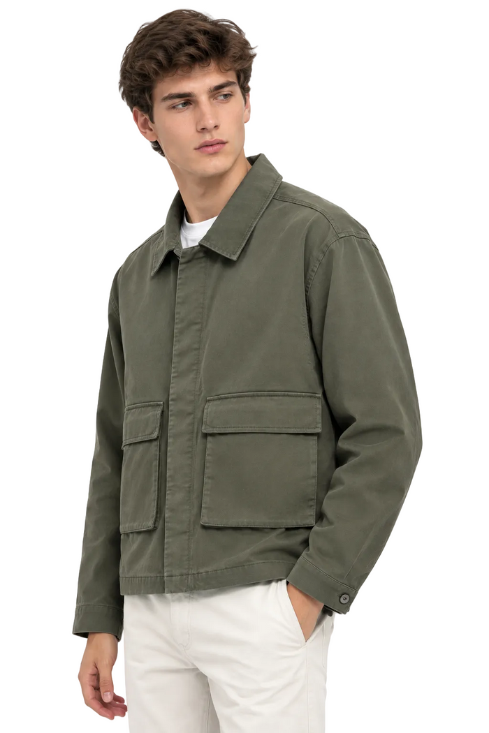 TOMMY HLFIGER Lightweight Utility Men jacket _ Olive